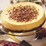 American White Chocolate Pumpkin Cheesecake with Almond Topping Dessert