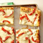 American White Pizza with Roasted Tomatoes Appetizer