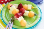 Canadian Summer Fruit Sticks With Milo Swirl Yoghurt Recipe Dessert