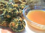 American Hot Spinach Balls  Spicy Mustard Sauce Appetizer