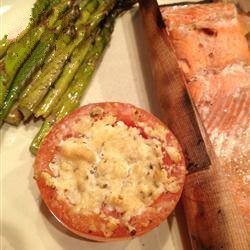 American Grilled Tomatoes with Feta Cheese Appetizer