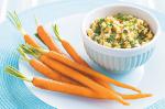 American Baby Carrots With Quick Hummus Recipe Appetizer