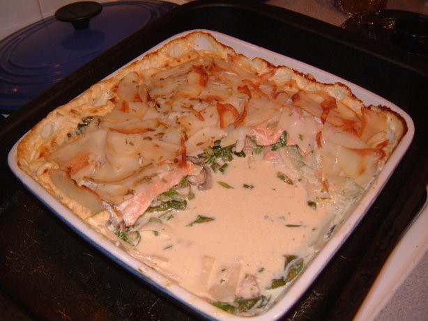 American Potato and Smoked Salmon Lasagna Dinner