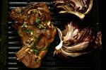 American Grilled Garlicky Lamb Shoulder Chops with Sherry Vinegar and Radicchio Recipe Appetizer