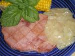 American Ham Steaks with Whiskey Sauce Dinner