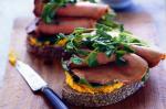 British Carrot Ricotta Spread With Roast Beef And Rocket On Rye Recipe Dinner