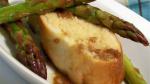 American Grilled Asparagus with Roasted Garlic Toast and Balsamic Vinaigrette Recipe Appetizer