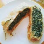 American Savory Strudel with Ricotta and Spinach and Bacon Appetizer