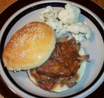 American Slow Cooker Southern Barbecue Pork on a Bun Dinner