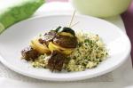 Moroccan Moroccan Beef Skewers With Lemon Couscous Recipe Appetizer