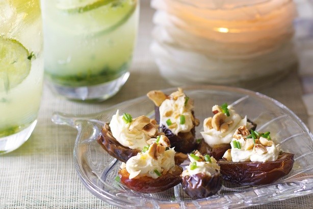 American Dates With Blue Cheese And Hazelnuts Recipe Appetizer