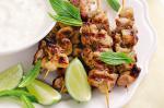 American Barbecued Lime And Mint Chicken Skewers Recipe Appetizer