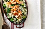 American Smoked Salmon Broccoli and Almond Pilaf Recipe Dinner