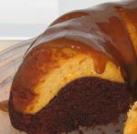 American Pumpkin Cheesecake Topped Chocolate Bundt Cake W Dulce De Leche Dessert