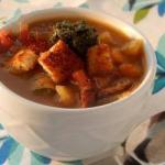 French Vegetable Soup with Pesto Appetizer