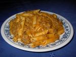 Canadian Penne With Cheesy Meat Sauce Appetizer