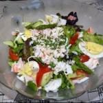 British Salad to Surimi and Green Asparagus Appetizer