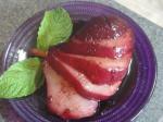 American Poached Pears in Australian Shiraz Dessert