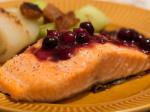 American Grilled Salmon With Blueberry Sauce Dessert