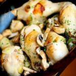 British Legs of Chicken with Mushrooms and Onion Appetizer