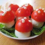 British Mushrooms of Eggs and Tomato Appetizer