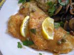 American Flounder Francaise or Chicken Francaise Dinner