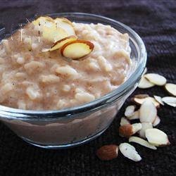 Russian Traditions of Rice with Almonds Dessert