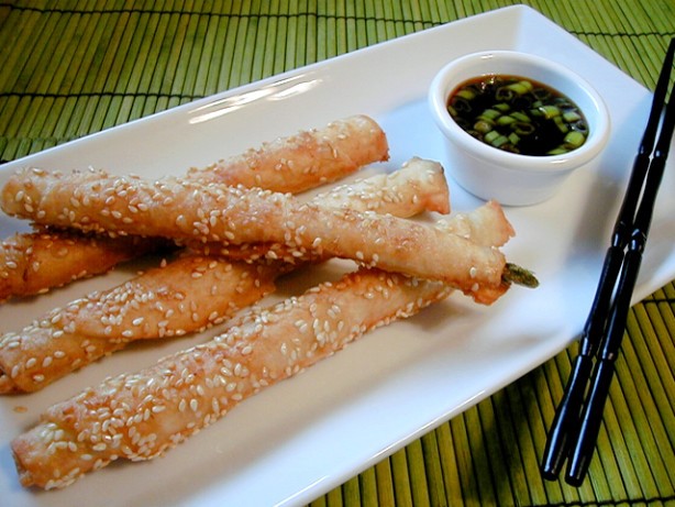 American Asparagus Cigars Appetizer