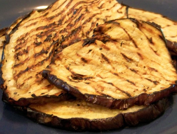 American Eggplant aubergine on the Grill Appetizer