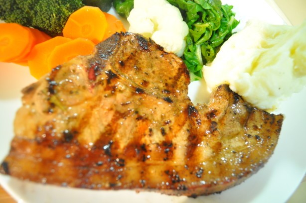 American Marinated Grilled Pork Chops Appetizer