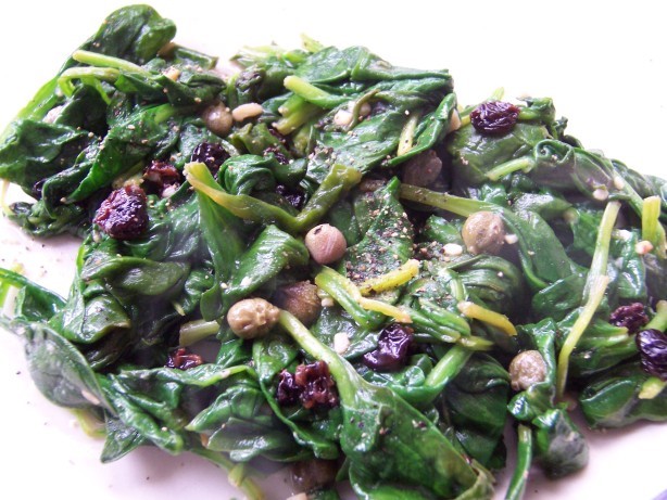 American Sicilian Spinach Saute Appetizer