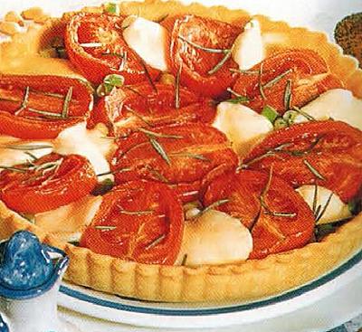 American Tomato And Bocconcini Flan Dinner