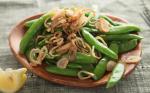 American Snap Peas with Crispy Shallots Recipe Drink