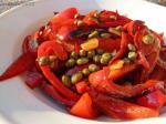 American Red Bell Peppers With Caperstapas Appetizer