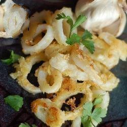 American Calamari with Garlic Appetizer