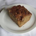 American Oatmeal Cake with Pecan Nuts Crumb Layer Dessert