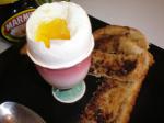 American Soft Boiled Egg Wmarmite Soldiers Appetizer