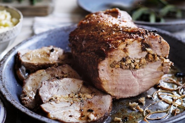 Canadian Apple and Hazelnut Stuffed Pork Recipe Dinner