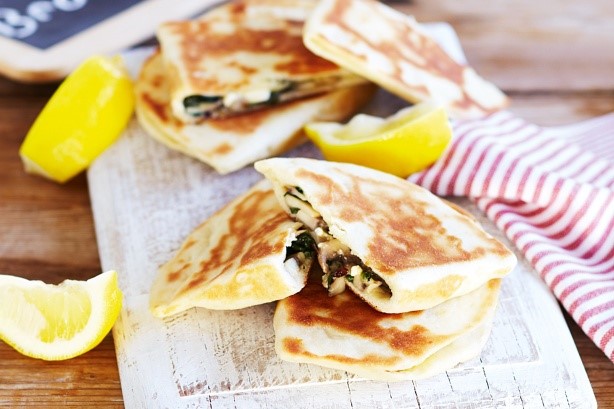 Canadian Mini Spinach Feta And Mushroom Gozleme Recipe Appetizer