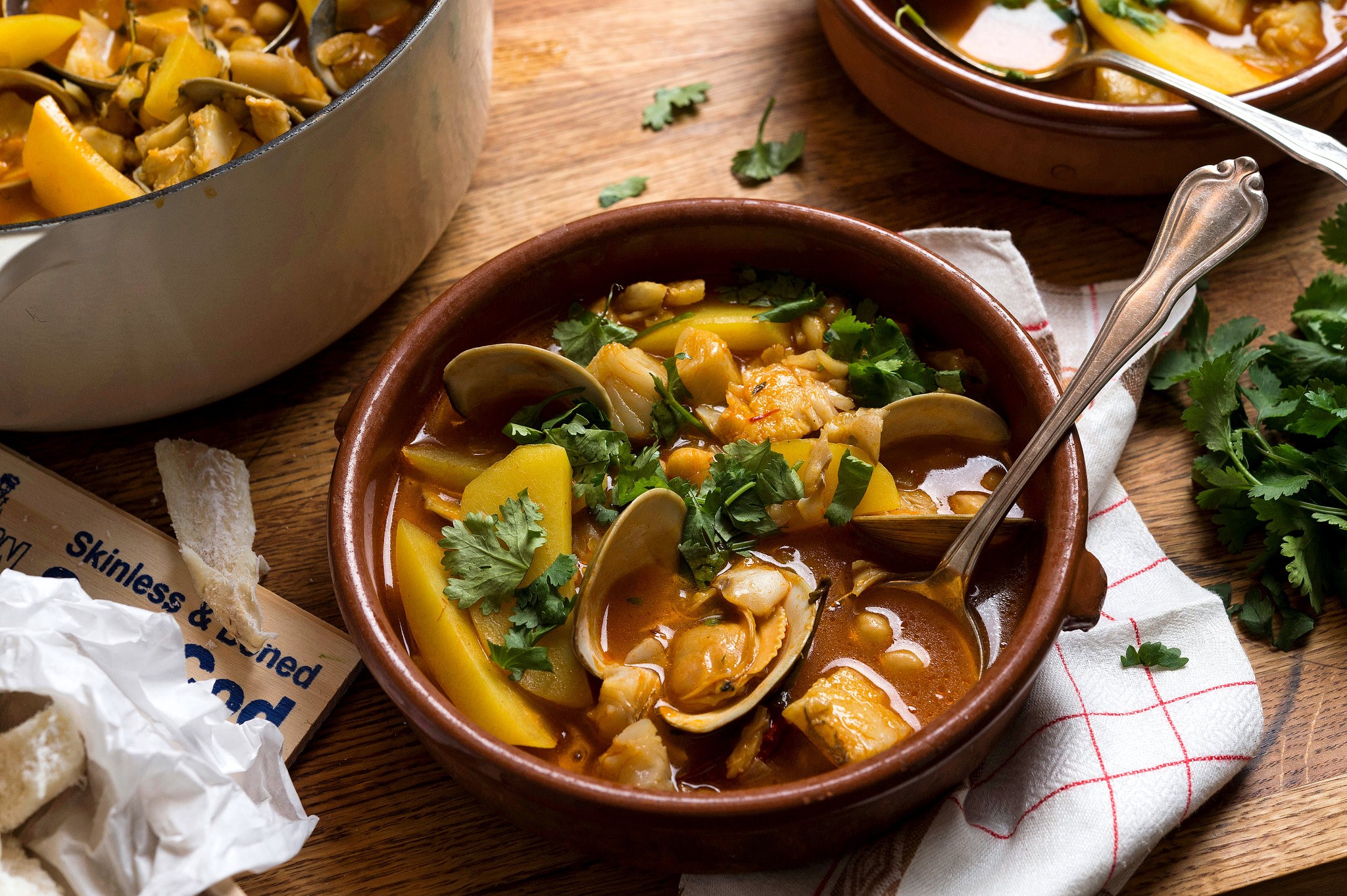 Portuguese Salt Cod Potato and Chickpea Stew Recipe Dinner