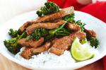 Thai Red Curry Lamb And Broccolini Stirfry Recipe Dinner