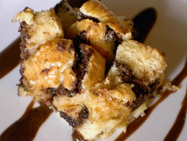 American Nutella Bread Pudding Dessert