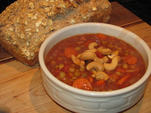 Ethiopian Chunky Lentilcashew Soup Dinner