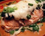 Poached Salmon With Spinach and Cheese recipe
