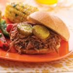 American Shredded Barbecue Beef Sandwiches Dinner