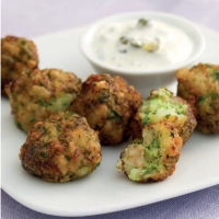 American Shrimp and Zucchini Balls Appetizer