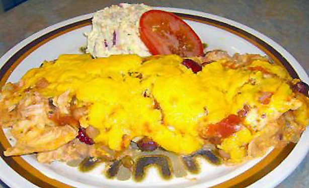 American Fast Chicken Enchiladas Dinner