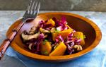 British Radicchio or Asian Greens Salad With Golden Beets and Walnuts Recipe Appetizer