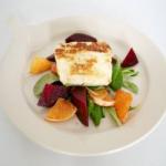 Cyprian Grilled Halloumi Cheese with Vegetables Dinner