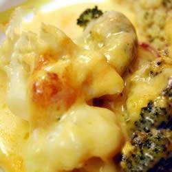 American Gratin of Cauliflower and Broccoli Appetizer